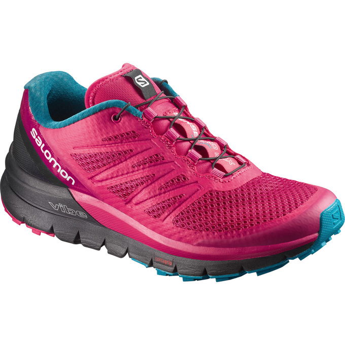 Salomon Israel SENSE PRO MAX W - Womens Trail Running Shoes - Pink Black (TMCX-72506)